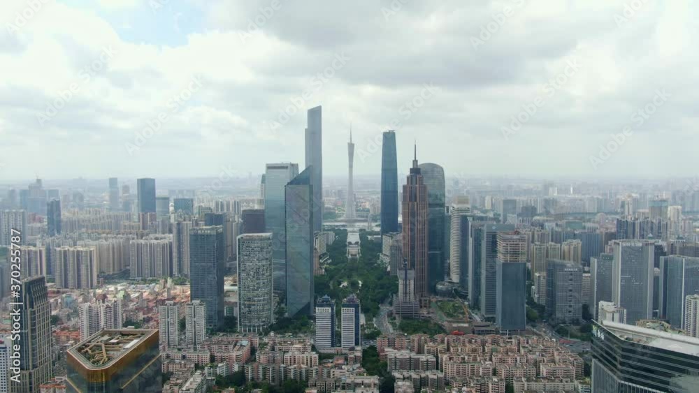 Aerial view of Guangzhou city in China. Drone shot footage 4k(UHD). Aerial view of Guangzhou city in China. Drone shot footage 4k(UHD).