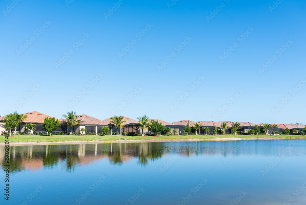 Beautiful background of a residential Florida golf community