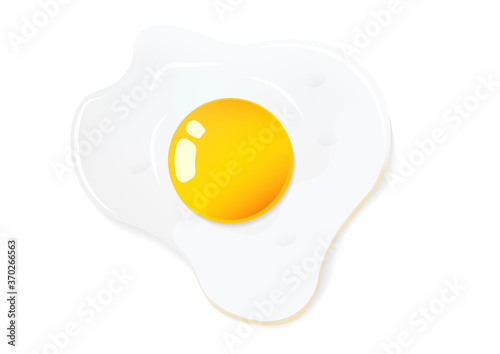 Top view of fried egg