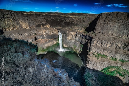 palouse falls state park water falls in washington photo