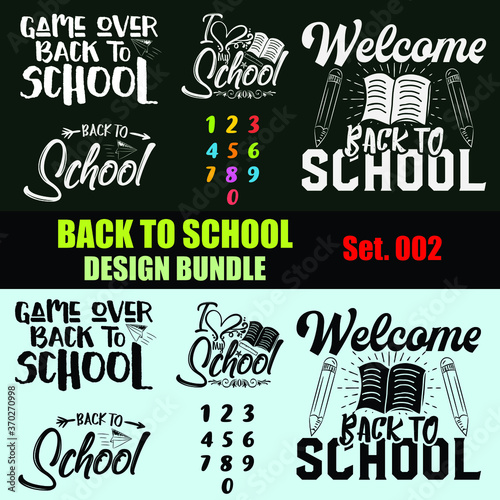 Back to School Design Bundle - Back to School T-shirts Designs