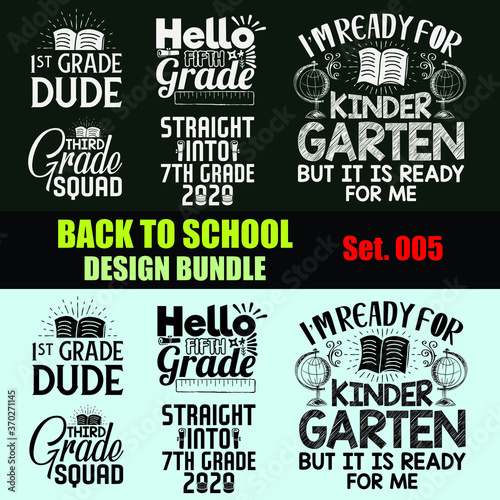Back to School Design Bundle - Back to School T-shirts Designs