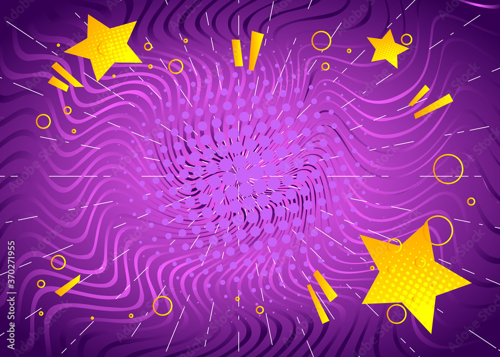 Naklejka premium Cartoon design colored background. Comic book illustration. Vector comics backdrop.