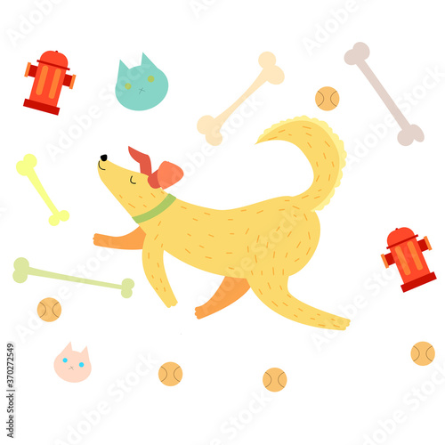 the dog runs and dreams of hydrants, balls, cats and bones.