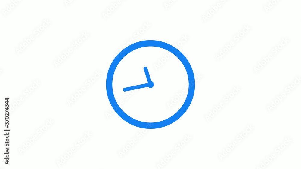 Aqua color clock icon,12 hours clock icon on white background Aqua color clock icon,12 hours clock icon on white background