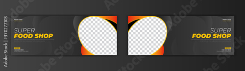 Restaurant food sale offer social media post facebook cover page timeline online web banner template design