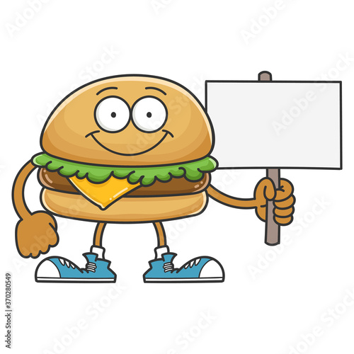 smiling happy cheese hamburger cartoon character
