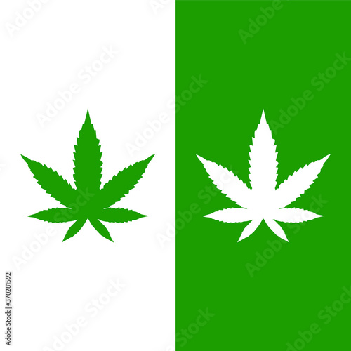 Marijuana Leaf Logo Vector Icon Illustration