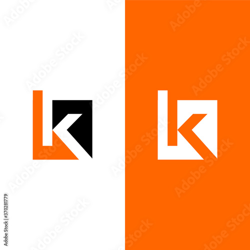 K abstract vector logo monogram template
 photo