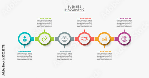 Business data visualization. timeline infographic icons designed for abstract background template milestone element modern diagram process technology digital marketing data presentation chart Vector