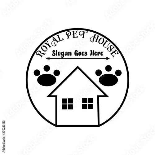 Pet House Simple Logo Vector for Pet Shop.