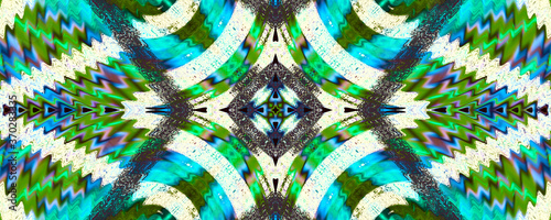 Kaleidoscope Movement Geometric Circle and Star Shapes.