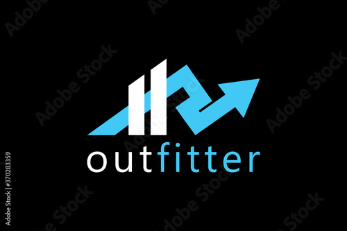 Initial Letter H R Out fitter Logo Monogram Design Vector