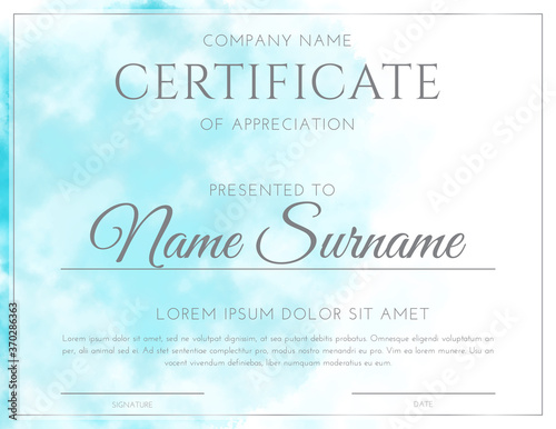 Light Fresh Certificate Design