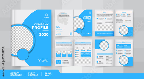 8 pages company business brochure design use for multipurpose business promotion