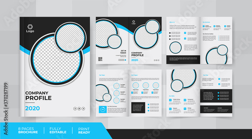 8 pages company business brochure design use for multipurpose business promotion