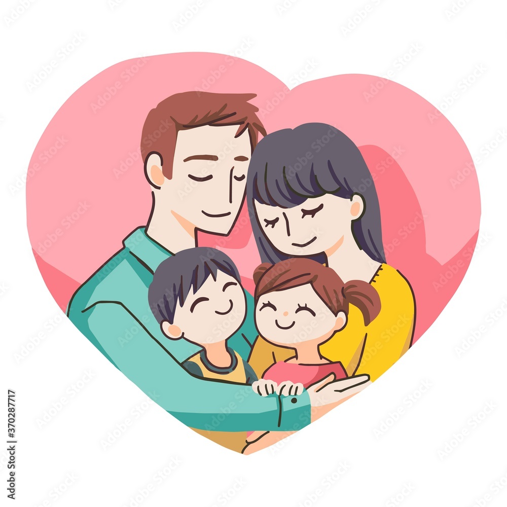 Beautiful Family Love Vector Illustration Beautiful Family Love Vector Illustration