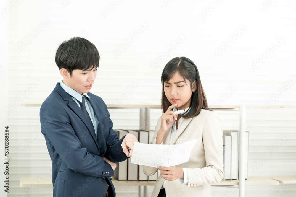 custom made wallpaper toronto digitalAsian business people having a casual discussion. Staff standing and discussing work in office.