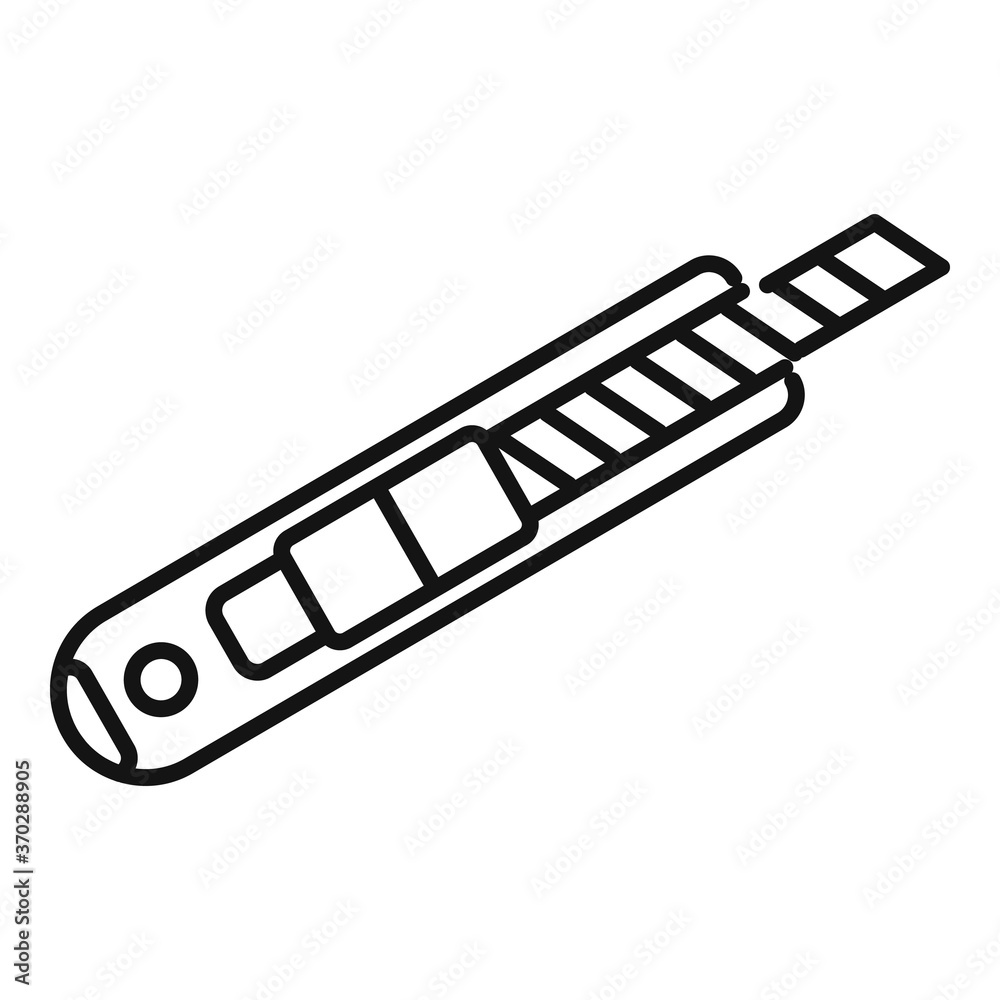 Construction knife icon. Outline construction knife vector icon for web design isolated on white background Construction knife icon. Outline construction knife vector icon for web design isolated on white background