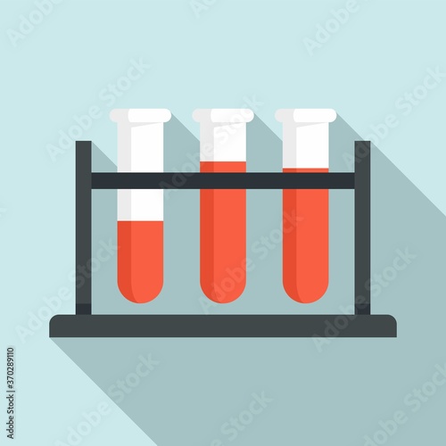 Gynecologist test tubes icon. Flat illustration of gynecologist test tubes vector icon for web design