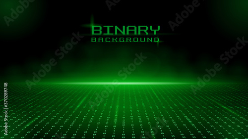 Matrix style binary code digital background