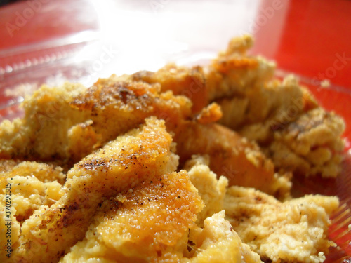 Close up shot of many deep fried squid at Kenting National Park