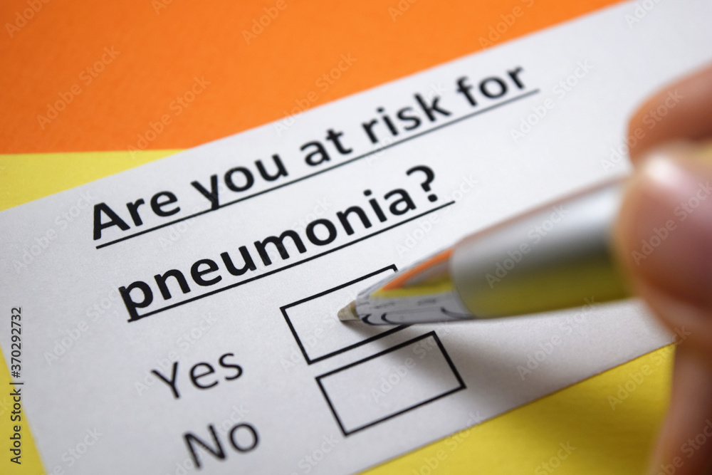 A person is answering question about pneumonia. A person is answering question about pneumonia.