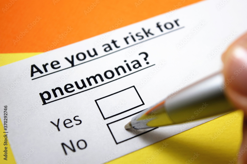 A person is answering question about pneumonia. A person is answering question about pneumonia.