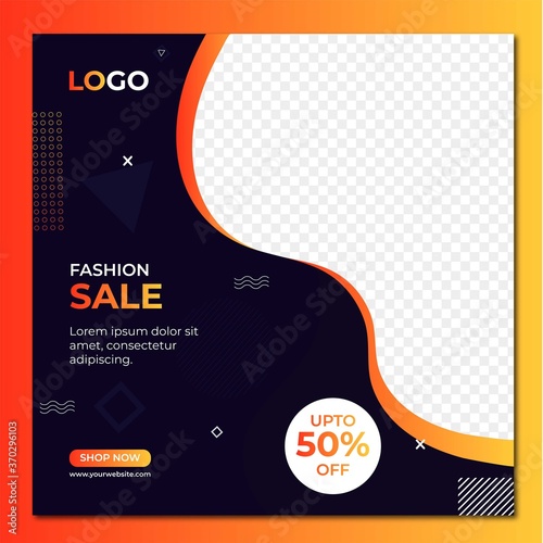 Fashion sale social media post design.Slides abstract Unique Editable modern Social Media banner Template.Anyone can use This Design Easily.Promotional web banner for social media.