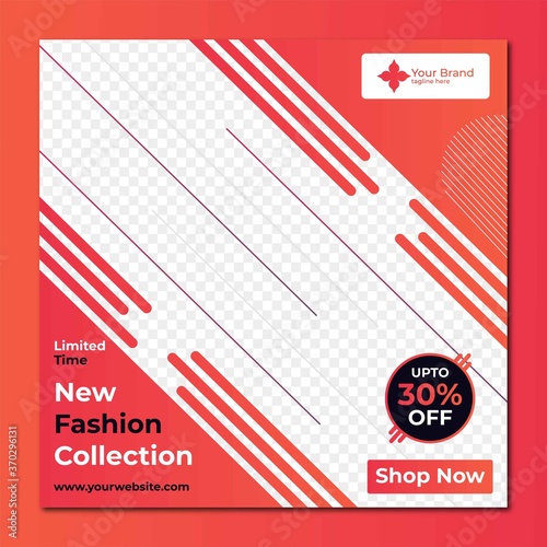 Fashion sale social media post design.Slides abstract Unique Editable modern Social Media banner Template.Anyone can use This Design Easily.Promotional web banner for social media.