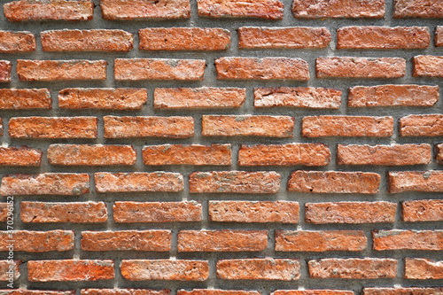 Red block brick wall texture background