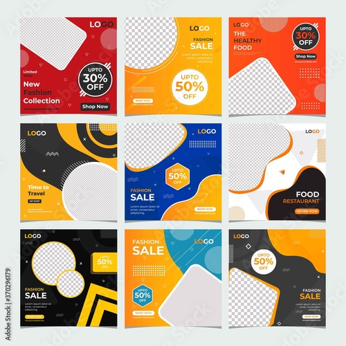 Fashion sale social media post design.Slides abstract Unique Editable modern Social Media banner Template.Anyone can use This Design Easily.Promotional web banner for social media.