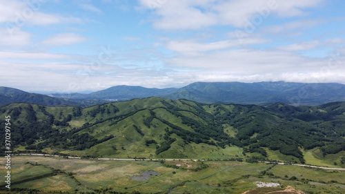 Piqturesque view on hills in Russia