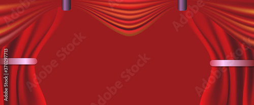 Red  curtain background