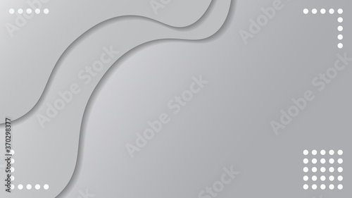 vector modern paper art cartoon abstract gray and white waves realistic gradient trendy craft style origami