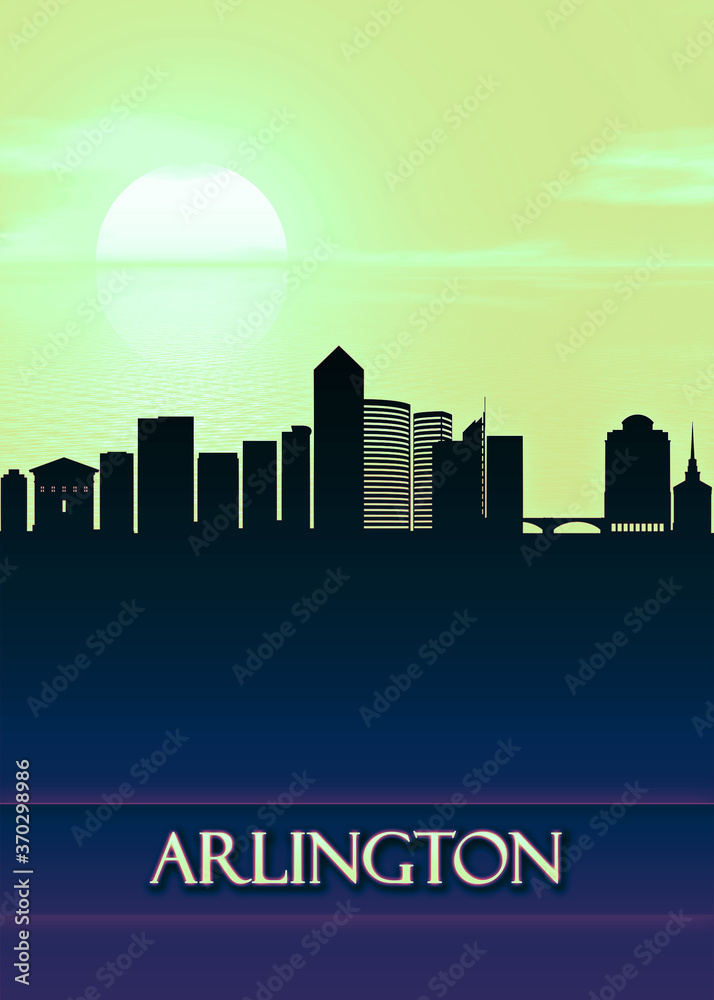 Arlington City Skyline
