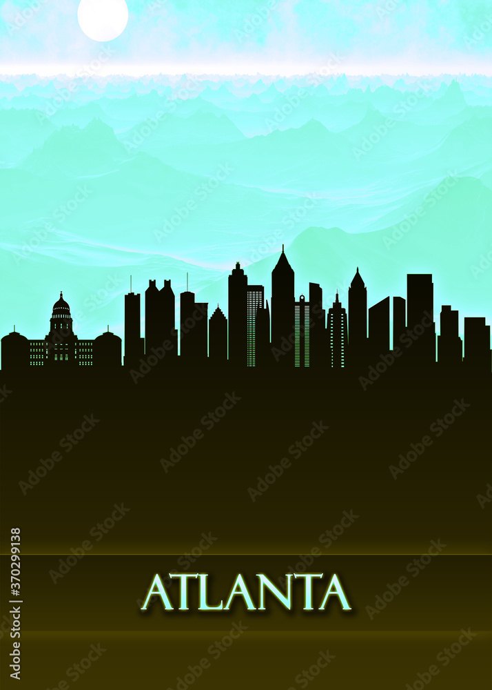 Atlanta City Skyline