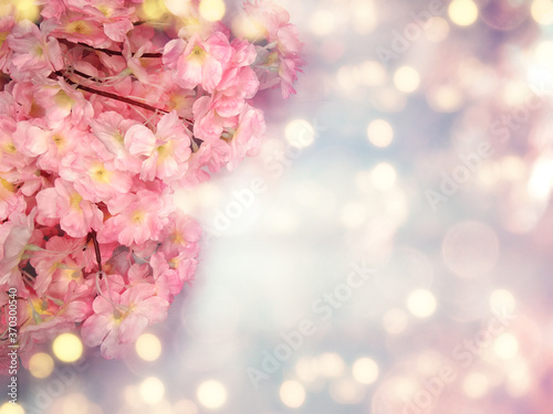 spring background flowering white sakura cherry flowers tree and abstract bokeh © Anastasia Tsarskaya