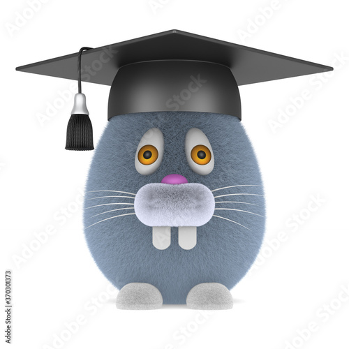 rabbit and graduation cap o...