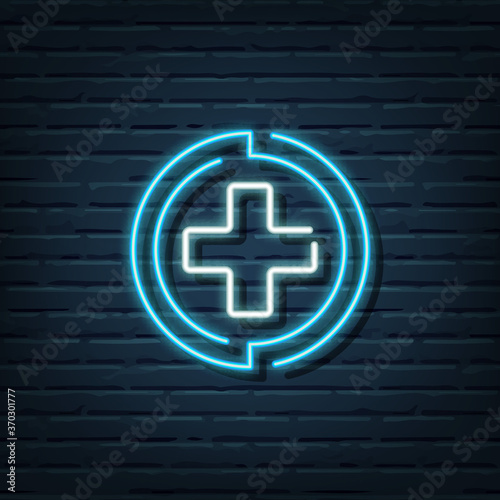 healthcare neon sign