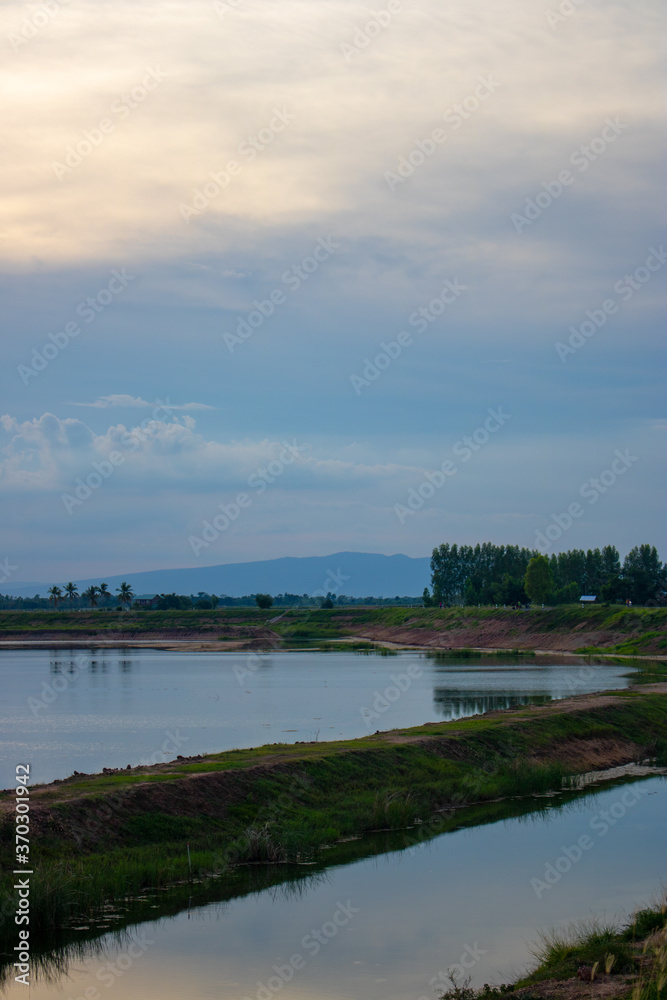 clouds over the lake