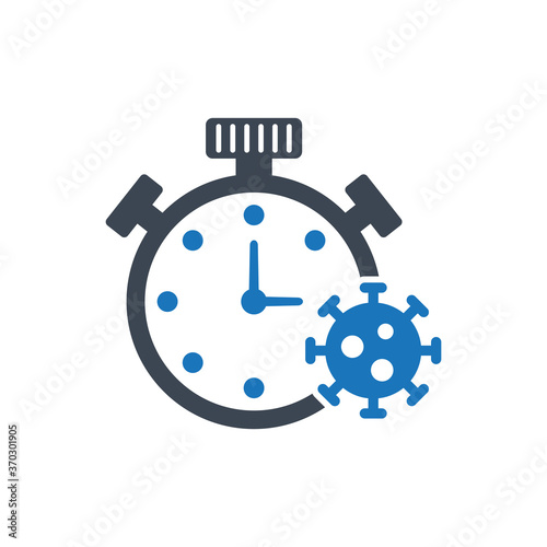 Corona time icon ( vector illustration )