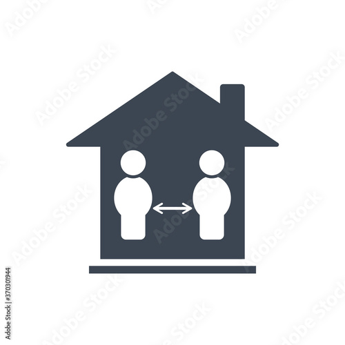 Social distance icon ( vector illustration )