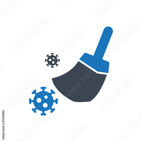 Virus cleaner icon ( vector illustration )
