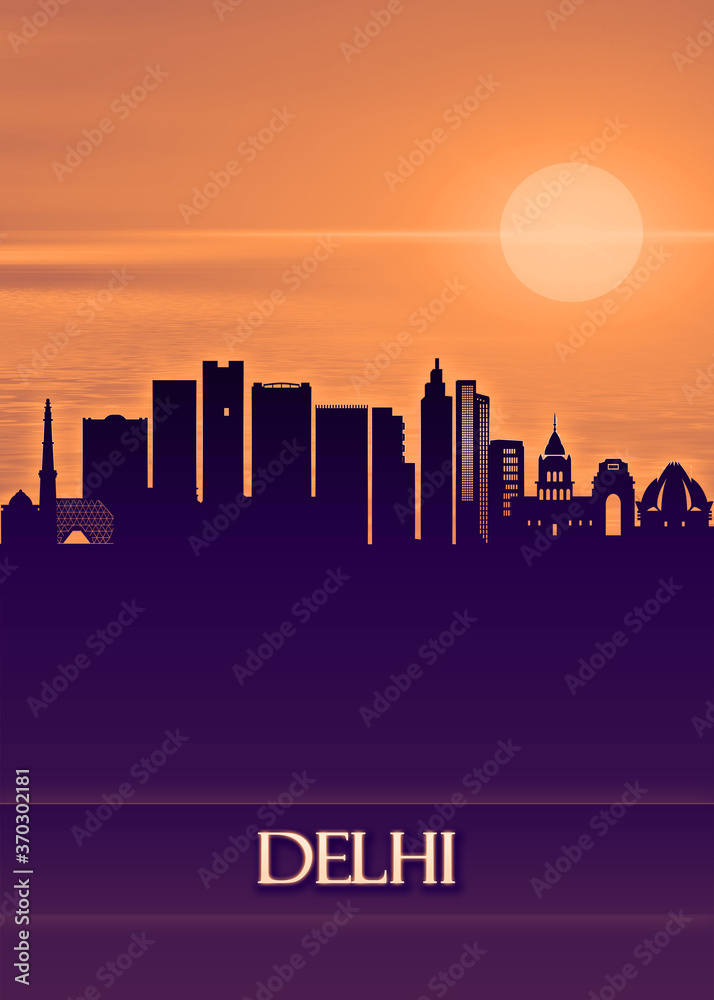 Delhi City Skyline