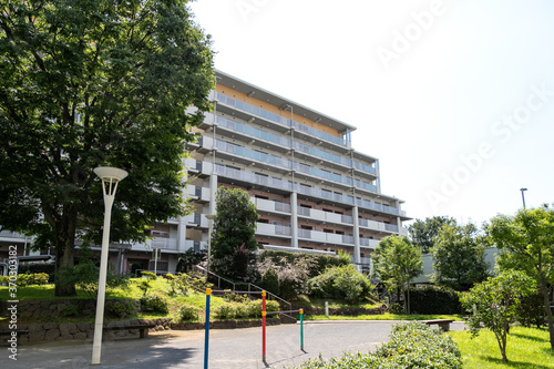 集合住宅地の中にある公園　千葉県船橋市　日本