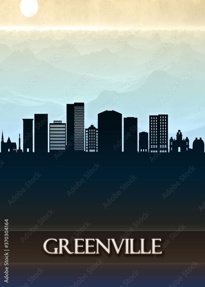 Fototapeta premium Greenville City Skyline