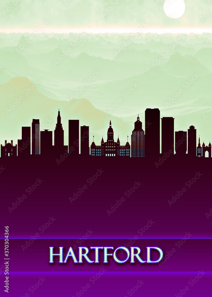 Hartford City Skyline