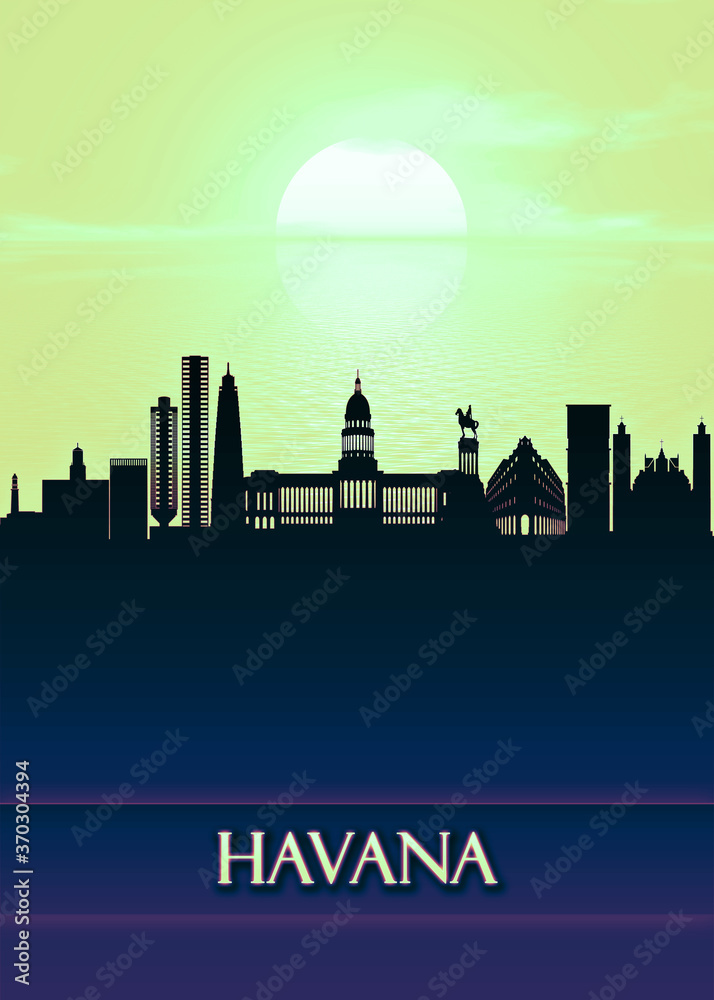 Havana City Skyline