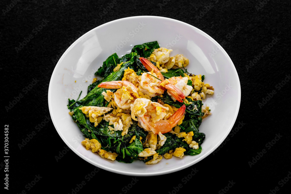 Thai vegetable stir-fried with Egg Thai vegetable stir-fried with Egg